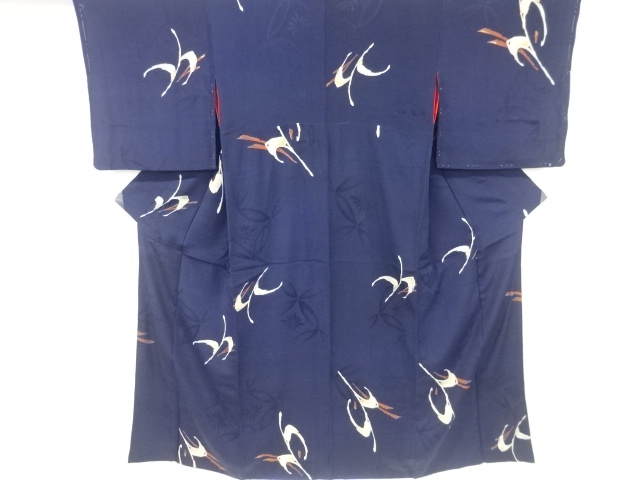 JAPANESE KIMONO / ANTIQUE KIMONO / SILK / MON KINSHA / PLANTS